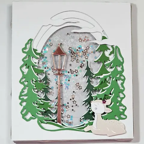 Flerskiktade jultema ram metall stansmönster julgran stansningar scrapbooking stencil mall presentkort gör-det-själv heminredning 10 best sales fantasifulla stämplar - №9