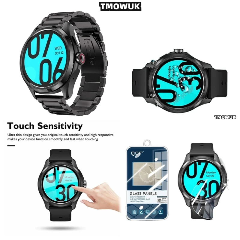 

For Tic Watch Pro 5 Pro5 Enduro Full Cover Tempered Glass Screen Guard 9H