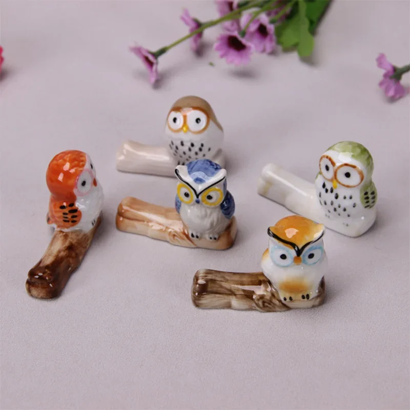 Ceramic Owl Incense Stick Rack Penholder Incense Burner Holder Chopstick Rest Table Decor For Kitchen Home Ornament