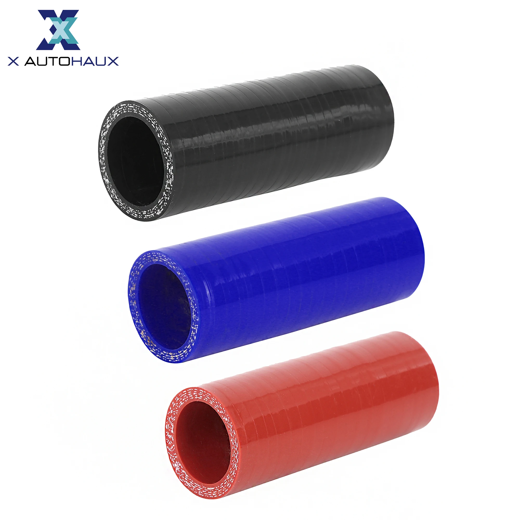 X Autohaux 30mm/38mm/40mm/45mm/50mm/55mm/60mm/65mm ID Reinforced Straight Silicone Coupler for Car Intercooler Intake Piping