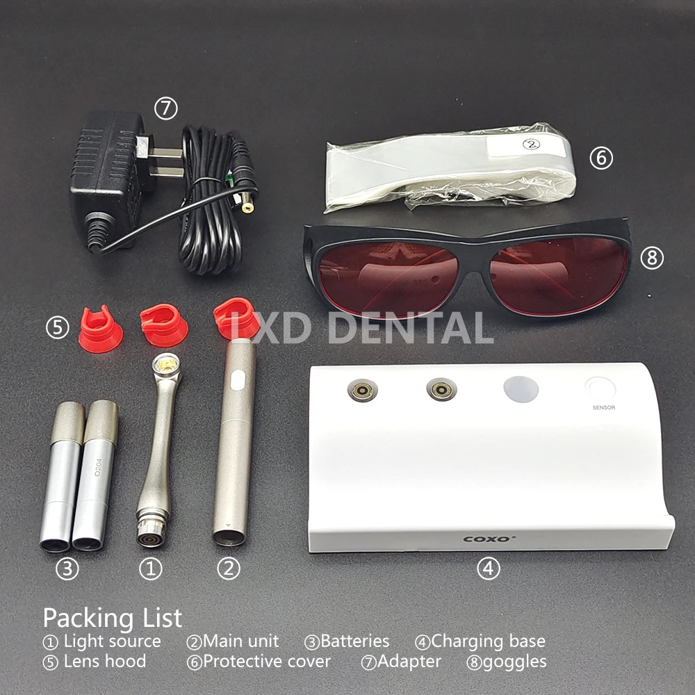 COXO Dental Oral Curing Light Portable Resin Curing Lamp with Caries Detection for Root Canal Treatment Dentistry Tool