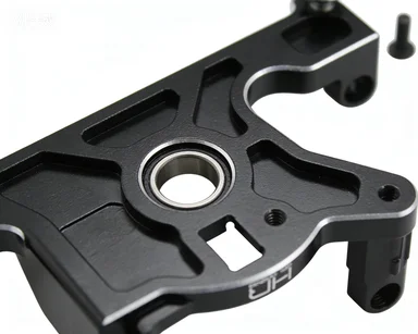 Hot Racing aluminum motor mount with over-sized bearings for Traxxas Rusler 4x4 Slash LCG4X4 Rally