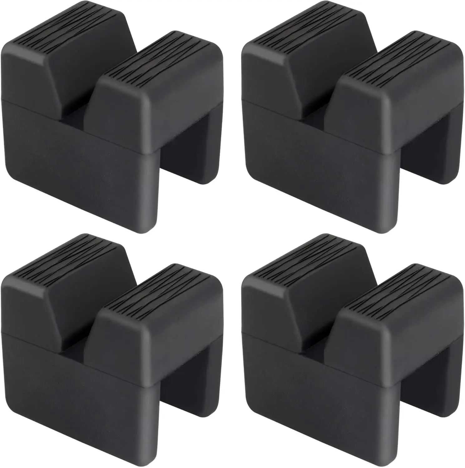 

4 Pcs Universal Rubber Slotted Frame Rail Jack Pad Adapter 3 Ton for Jack Stand Pinch Welds Protector