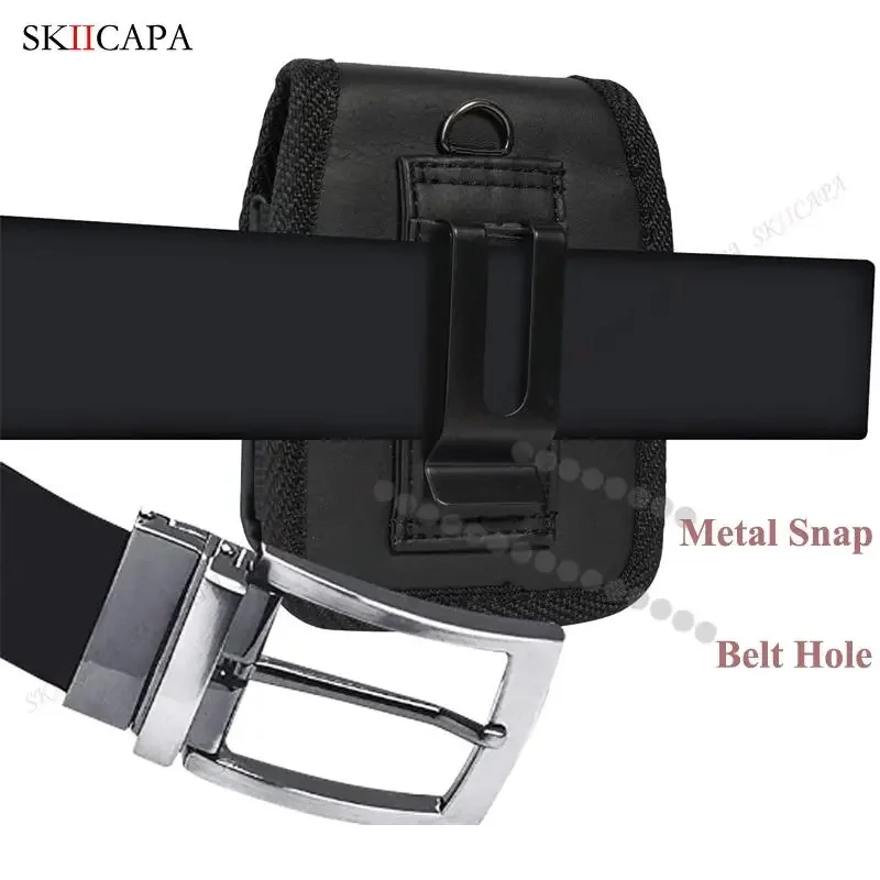 Leder-Handytasche für Motorola Razr 60 Ultra 2025 Razr 50 40 + 2024 5G Gürtelclip Holster Oxford-Stoff Handyhülle Hüfttasche – Detail 2