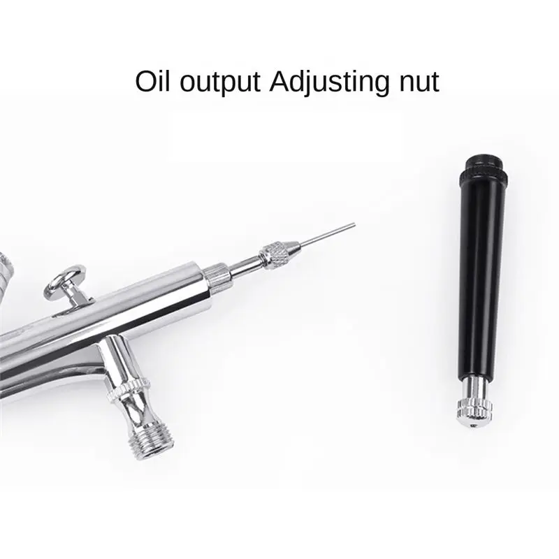 

Набор для аэрографии (FDDT) с двойным действием, сопла 0.2 мм и 0.5 мм, иглы, насадки и адаптер для шланга для росписи ногтей, тортов, татуировок