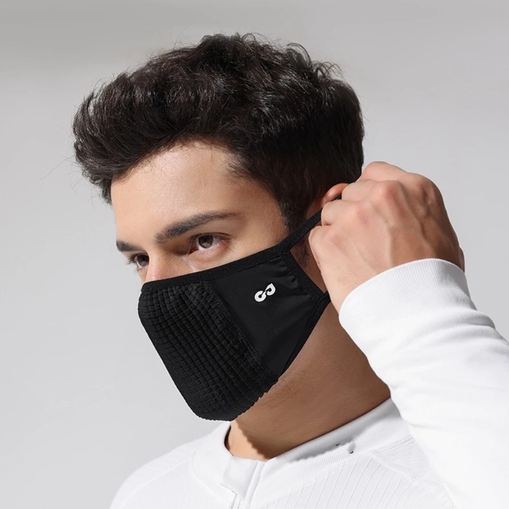 Lightweight Reusable UV Face Mask Summer Breathable Ice Silk Face Cover Thin Cover Washable Sunscreen Veil Riding