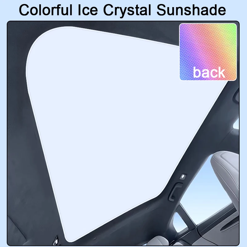 For ZEEKR 001 2021-2023 2024 Colorful Ice Crystal Car Roof Sunshade Skylight Blind Shading Windshield Sunroof Cover Accessory