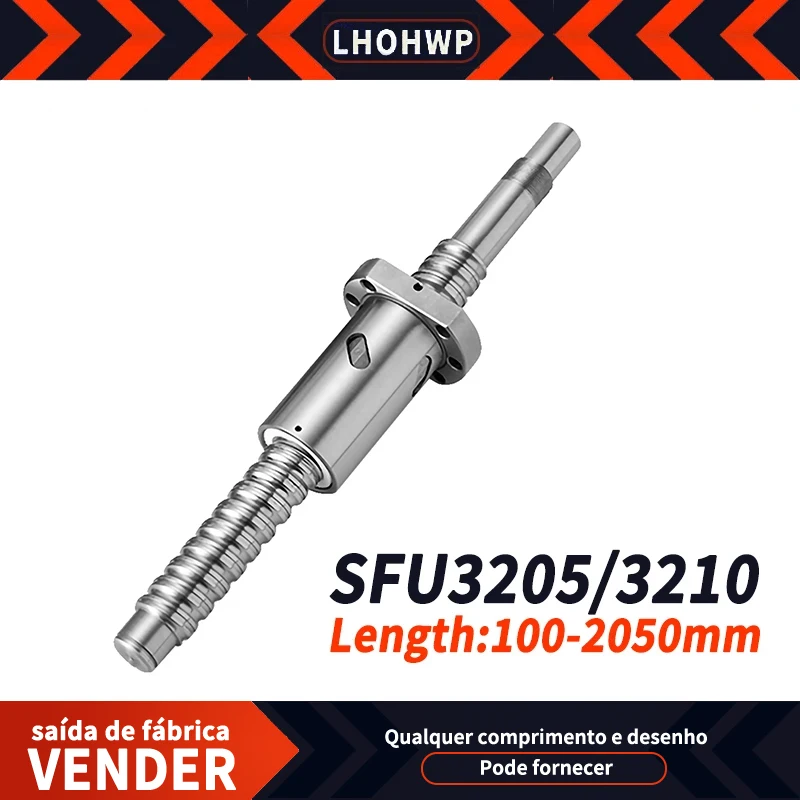 

Ballscrew SFU3205-Any length SFU3210-Any length100mm To 2050mm Ball Screw With Ball Nut End Machined CNC Parts