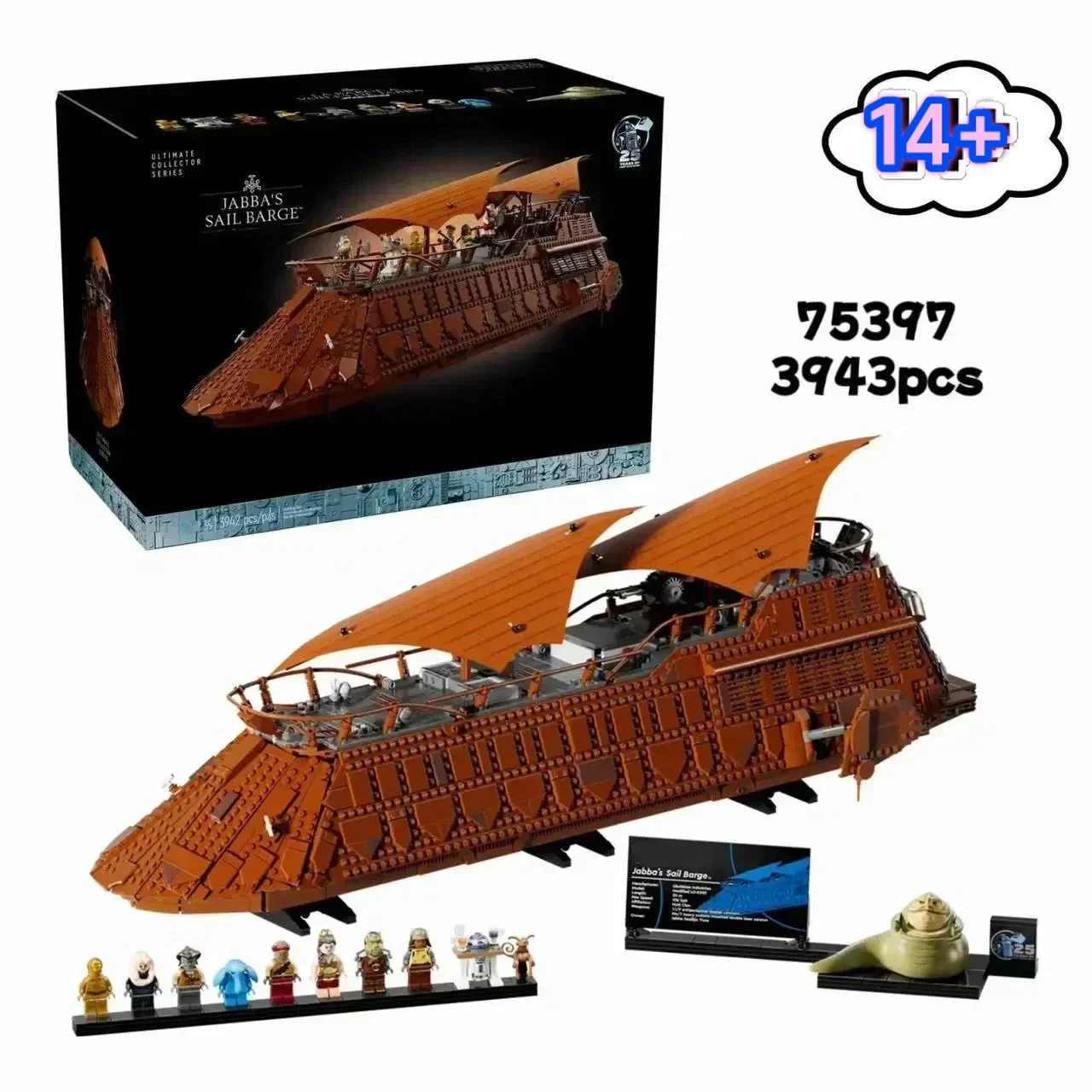 Bandai Instant 75397 Colección Star Wars Bloques de Construcción Barcaza de Vela de Jabba Montaje Creativo Compatible con Ladrillos LEGO