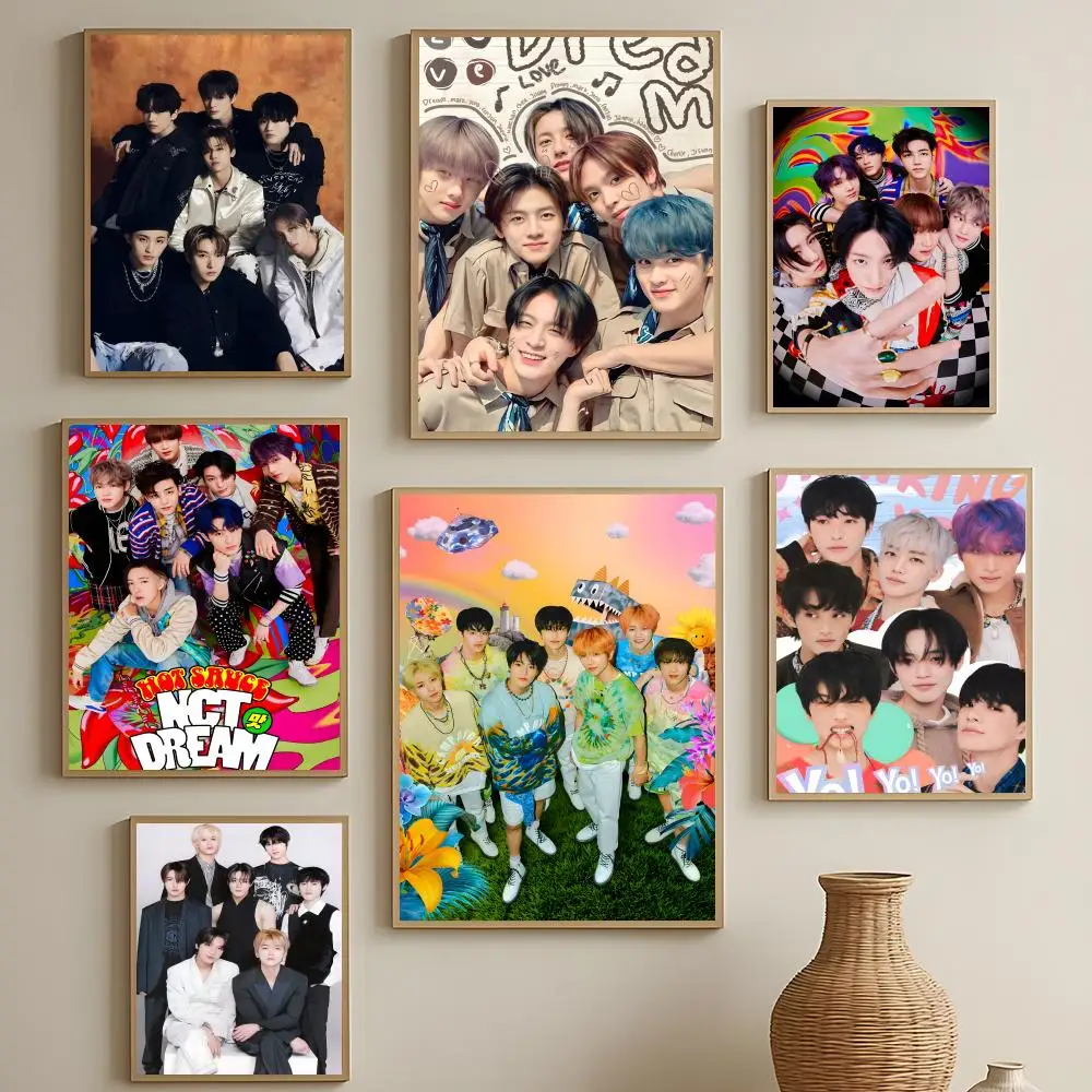 kpop group NCT Poster HD Self-Adhesive Waterproof Wall Art Easy to Apply Multi-Scene Decor