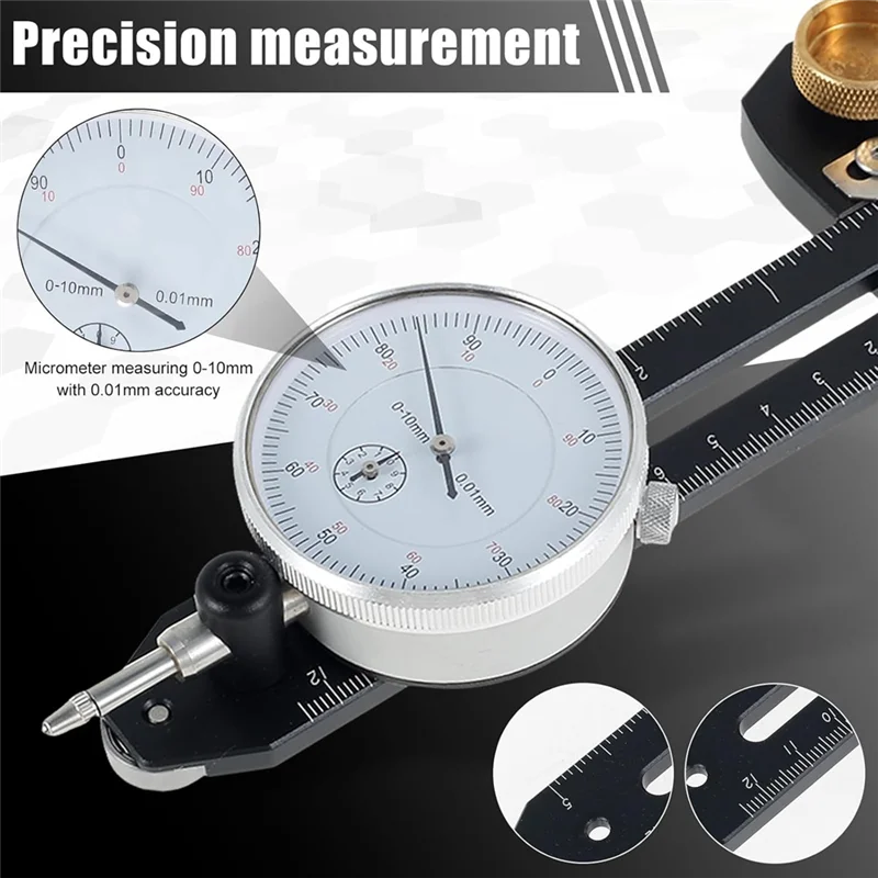 

Датчик выравнивания пилы, циферблатный индикатор настольной пилы 0,01 мм, регулируемый калибратор выравнивания настольной пилы для настольной пилы