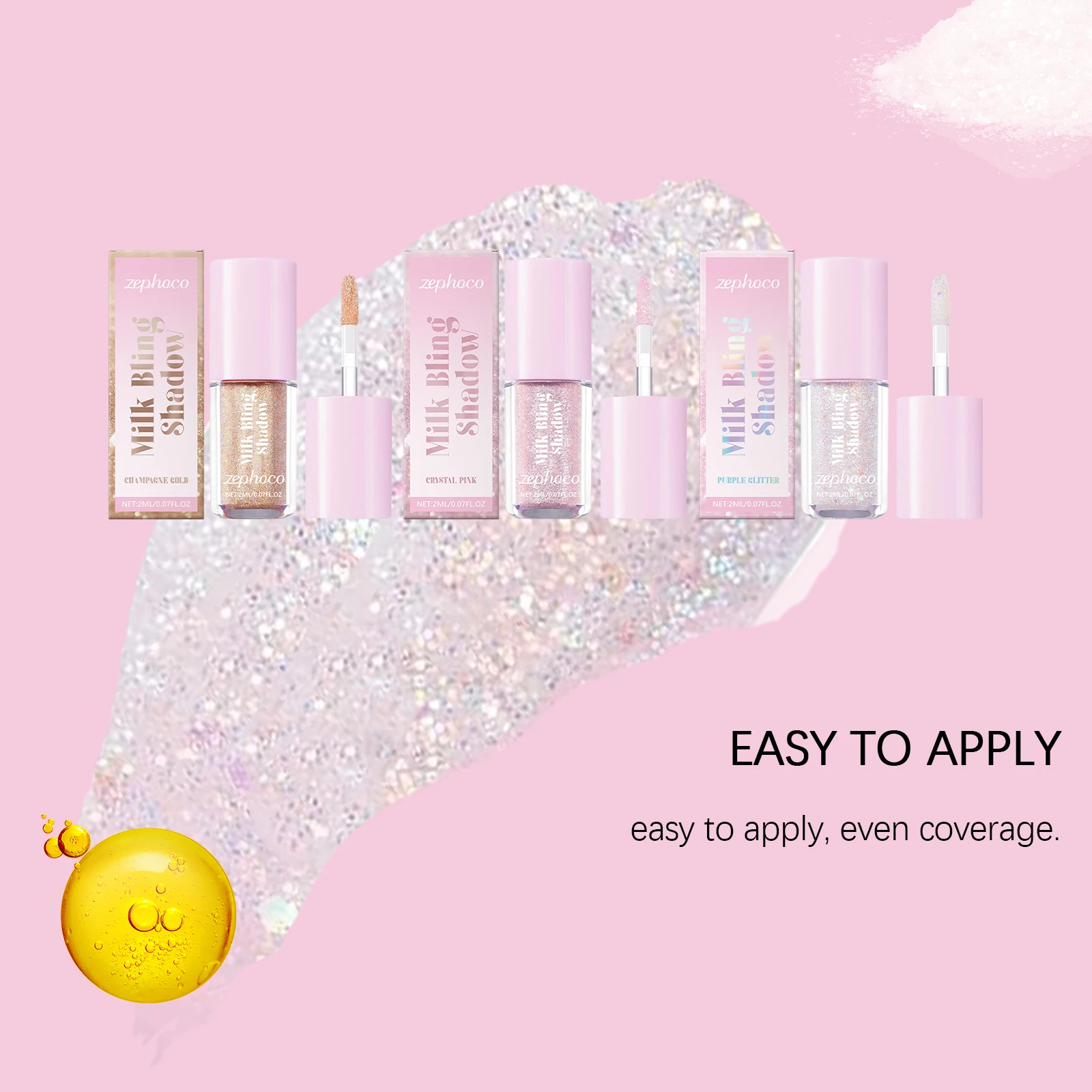 Sombra de ojos líquida nacarada, larga duración, resistente al agua, brillo líquido, brillo fino, alto brillo, cobertura uniforme, maquillaje de ojos, regalo de fiesta