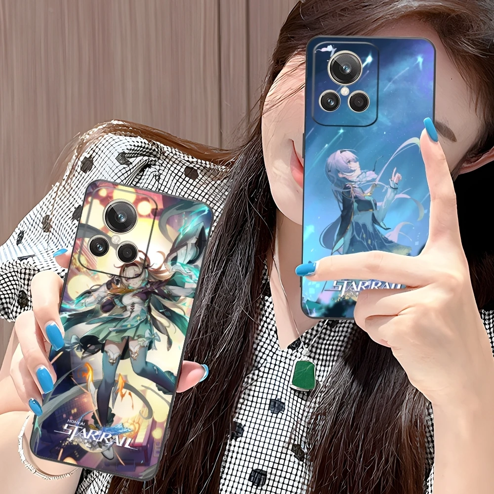 Honkai Star Rail Firefly Mobile Cell Phone Case for Realme GT 2 9i 8i 7i Pro X50 X2 C35 C21 C20 C11 C3 Black Phone Cover Shell