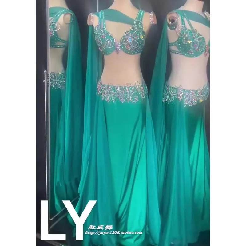 맞춤형 밸리 댄스 의상 팀 유니폼 퍼포먼스 슈트 세트 이동 댄스 드레스 그룹 의류 플러스 사이즈 밸리 댄스웨어