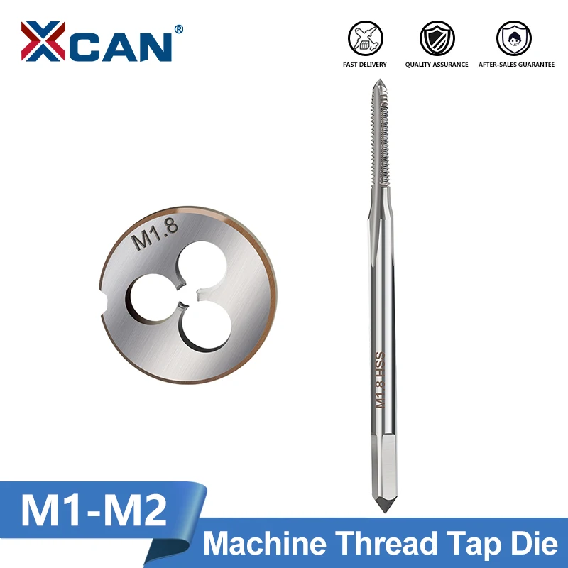 XCAN Thread Tap Die Mini Metric Screw Tap Die HSS Steel Micro Machine Tap Drill Bit Hand Threading Tapping Tools M1-M2