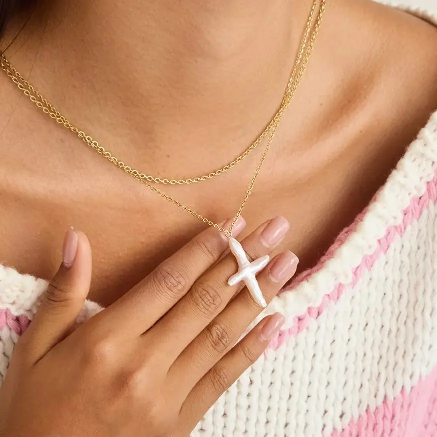 

YHTOT Simple Classic 18K Gold Color Plated Stainless Steel Round Coin Bee Pendant Necklace Stackable Chain Necklace Women's Jew