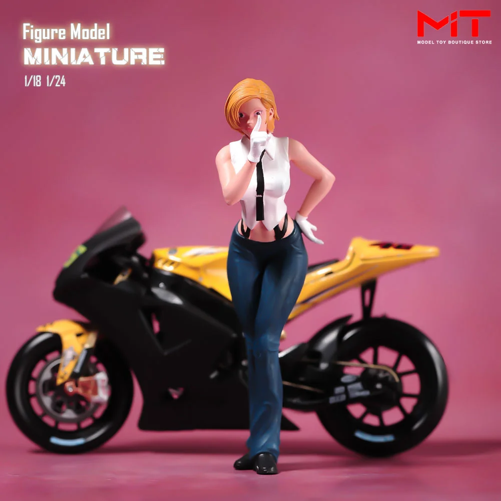 In Stock Exquisite Painted Miniatures 1/24 1/18 Bikini Beauty Girls Figure Diorama Mini Doll Model Scene Props For Cars Display