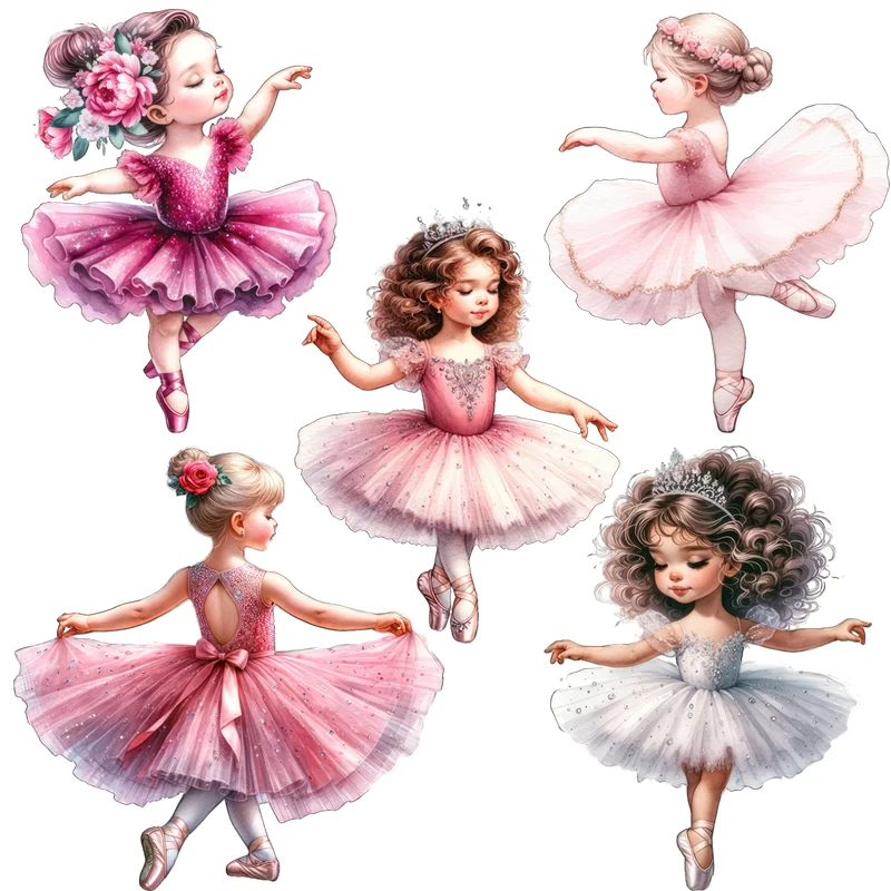 Three Ratels QA39 Cute Ballet Princess Cartoon Wall Stickers for kid\'s Bedrooms decoration Car decals