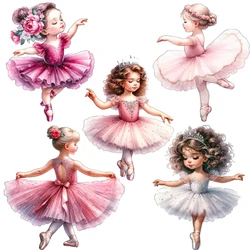 Three Ratels QA39 Cute Ballet Princess Cartoon Wall Stickers for kid's Bedrooms decoration Car decals