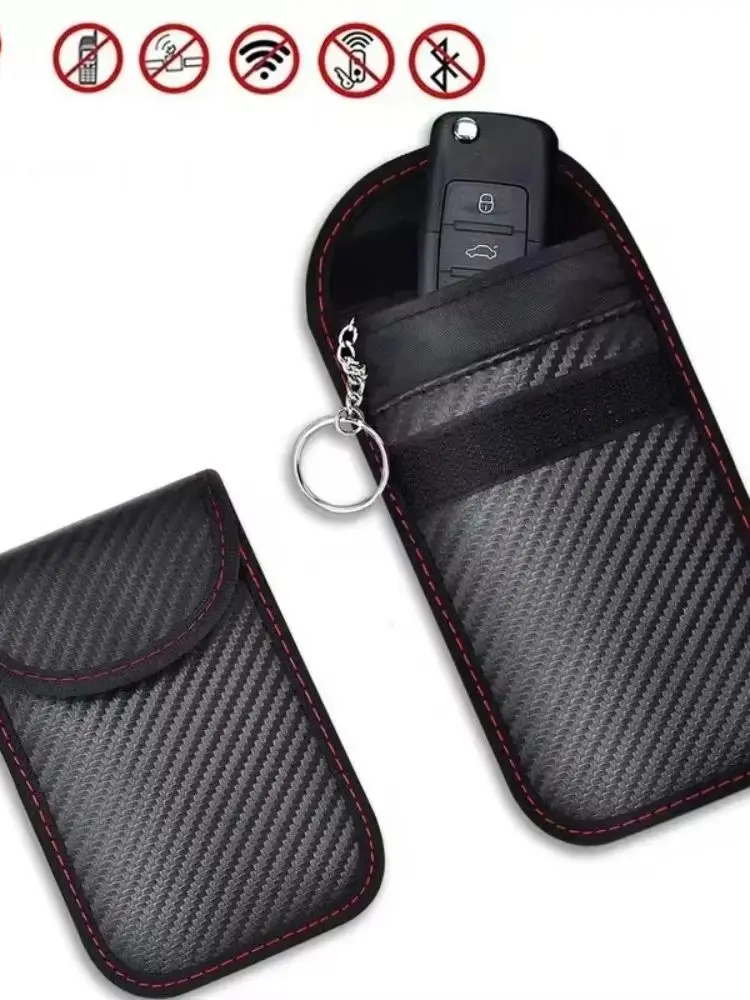 Etui blokujące sygnał kluczyka samochodowego, klatka Faradaya, pokrowiec na pilot, torba blokująca sygnał RFID, akcesoria samochodowe — 2