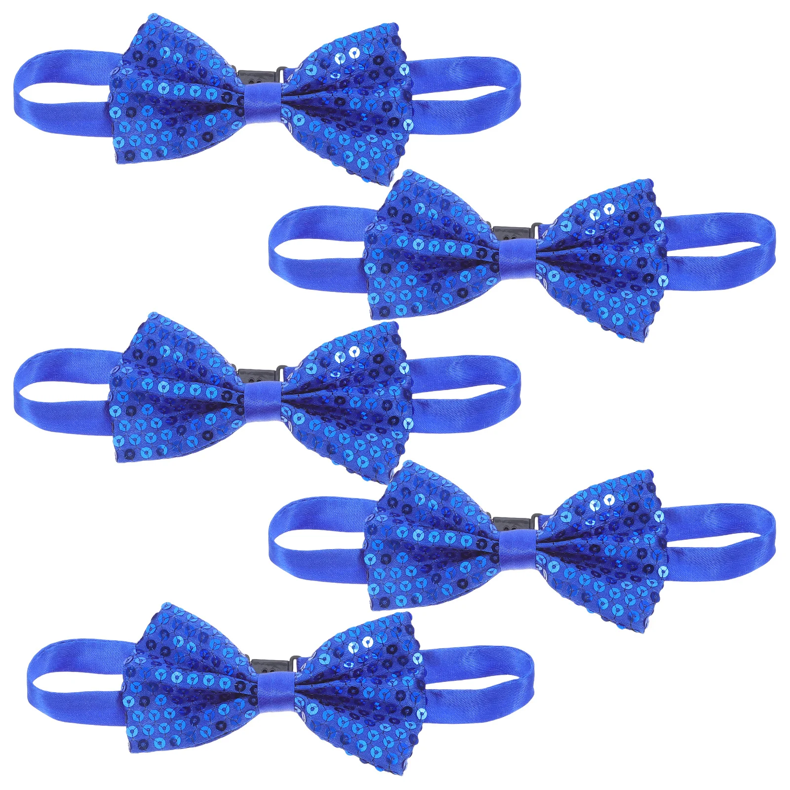 

5Pcs Sparkly Bow Tie for Kids Shiny Sequin Design Adjustable Fit Perfect for Stage Graduation Ceremony Everyday Use