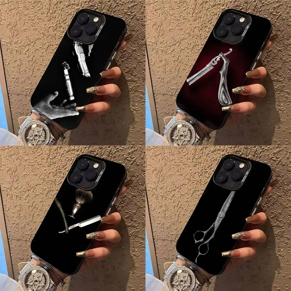 

Barber Shop Hair style tools Phone Case Phone Case For iPhone 14 16 15 11 12 13 Pro Max Mini Plus Shockproof Cover
