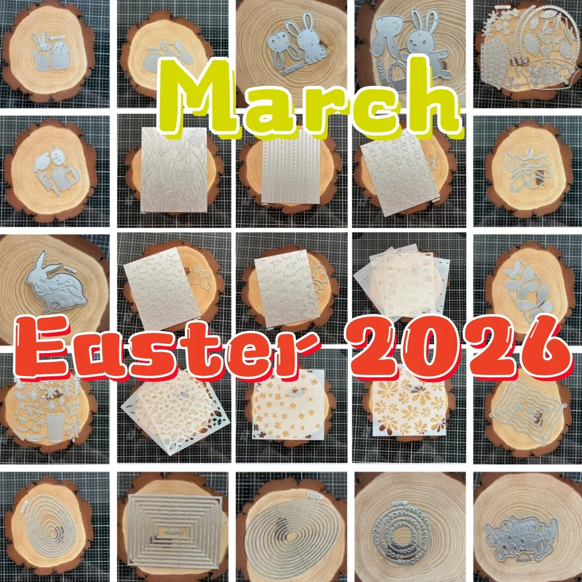 

Eggs Rabbit Basket Bouquet Bubble Spin Metal Cutting Dies Hot Foil Leaves Stencil For DIY Decorating Scrapbook Card Easter 2026