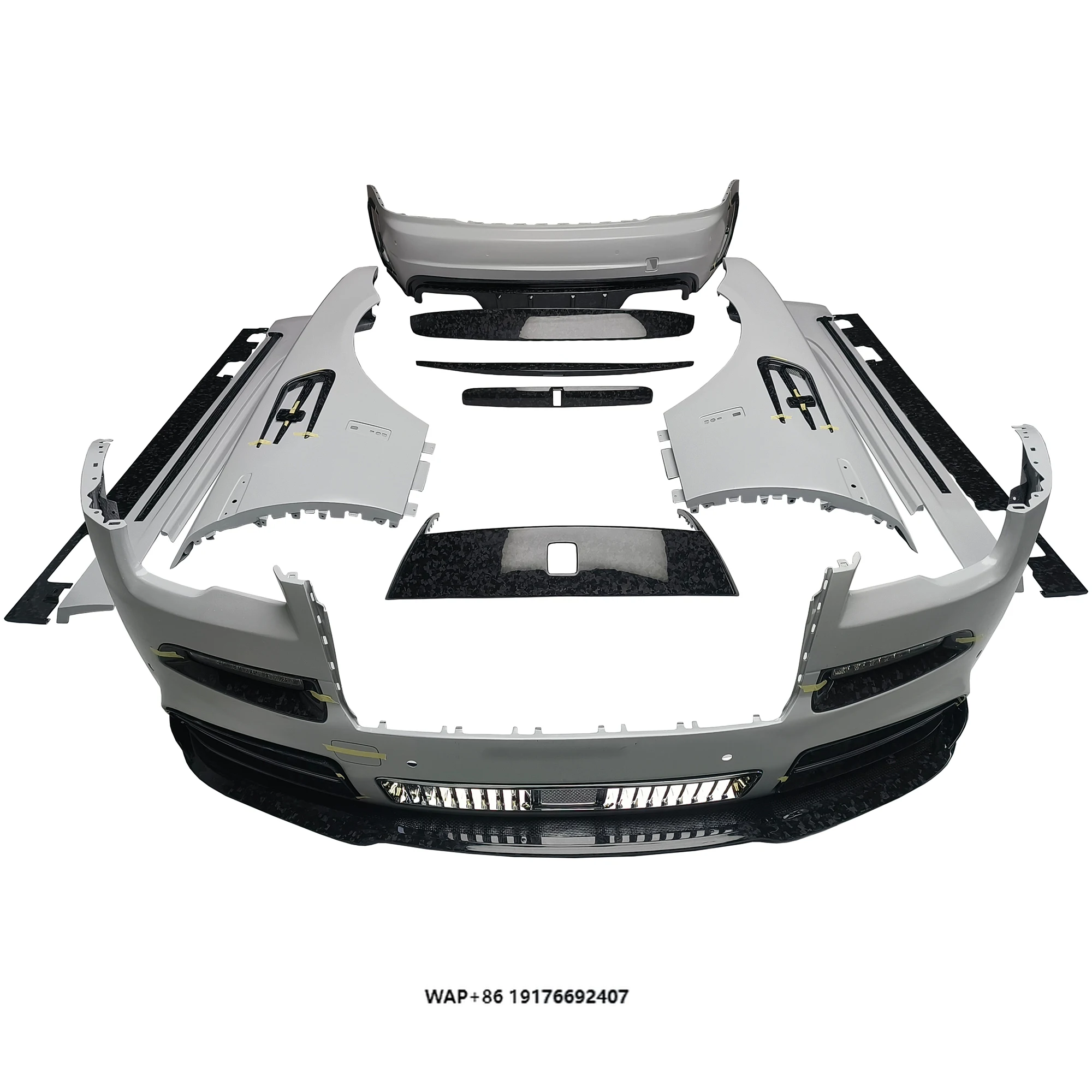 MSY Style Partial Dry Forged Carbon Fiber Body Kit for Rolls Royce Wraith Side Skirt Car Bumper Hood Rear Spoiler Fender Parts