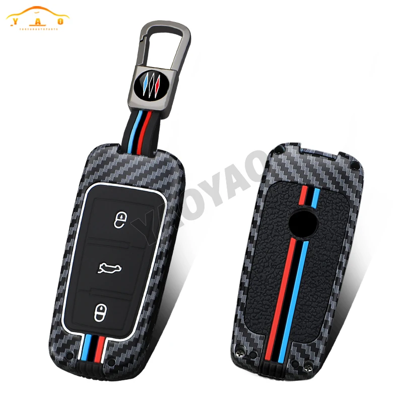 

Zinc Alloy Key Fob Cover Keychain Compatible For Volkswagen Passat CC 3C B5 B6 B7 B7L R36 Maogotan Key Accessories