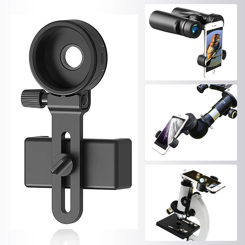 

Universal Cell Phone Adapter Bracket Mount Support Eyepiece Dia 26-43.5mm for Binocular Monocular Spotting Scope Telescope