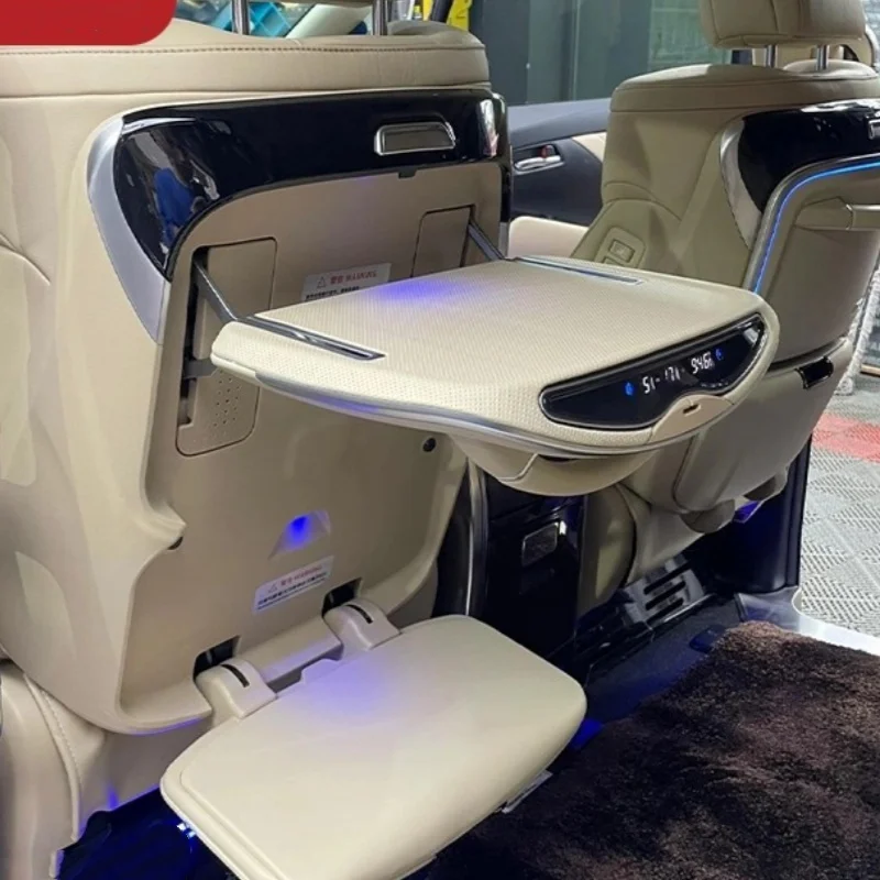 Car Set Folding Small Table for Toyota Alphard  Vellfire 30 40 Series 2015-2024 Wireless Charging Folding Backseat table panel