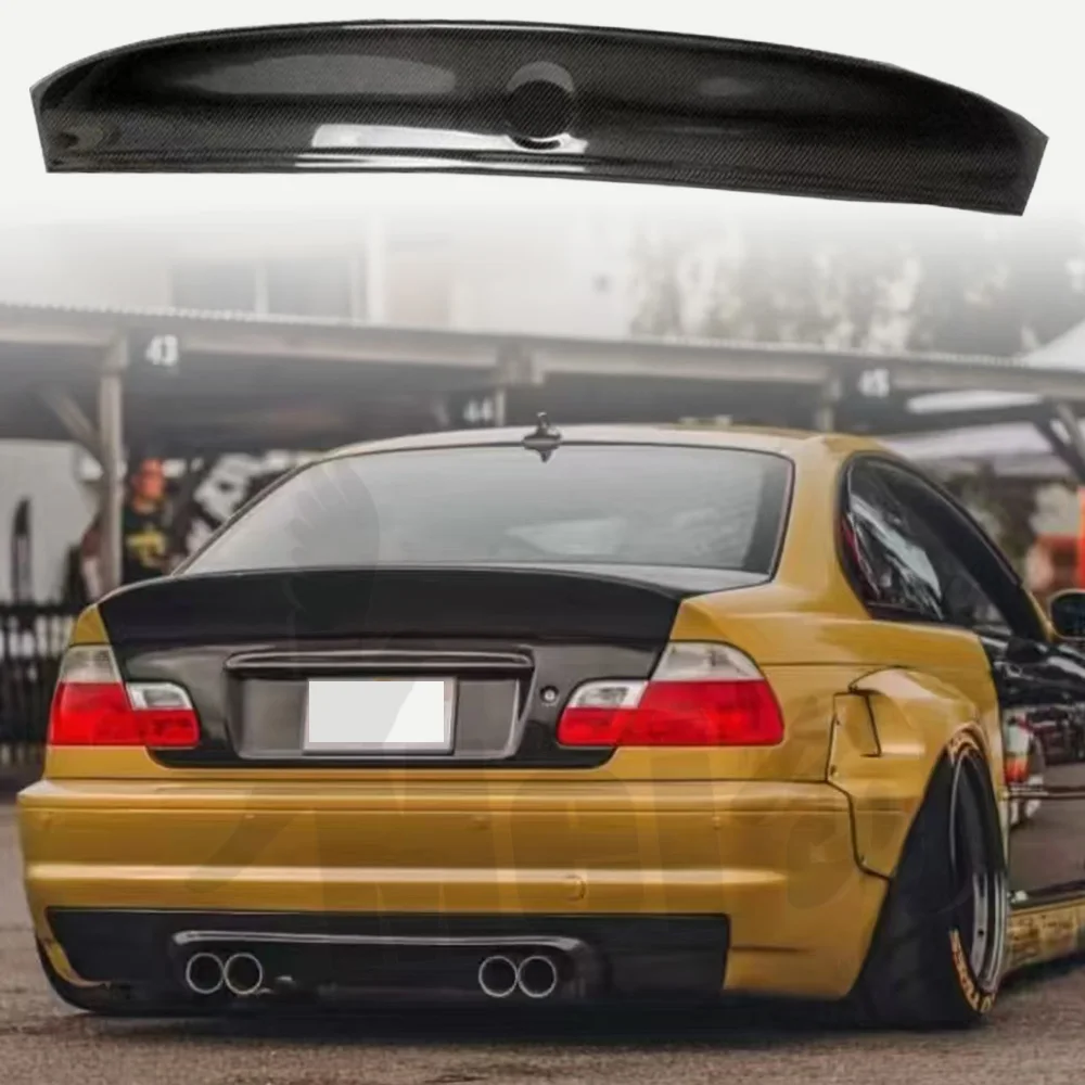 

For 1998-2005 BMW 3 Series E46 Four Door CLS Style Rear Spoiler Carbon Fiber Look Trunk Lid Decoration Spoiler Automotive Parts