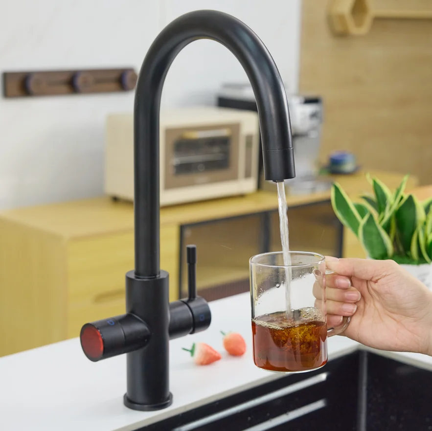 Touch Control Kitchen 4 Functions Faucet with Instant Hot & Cold Water