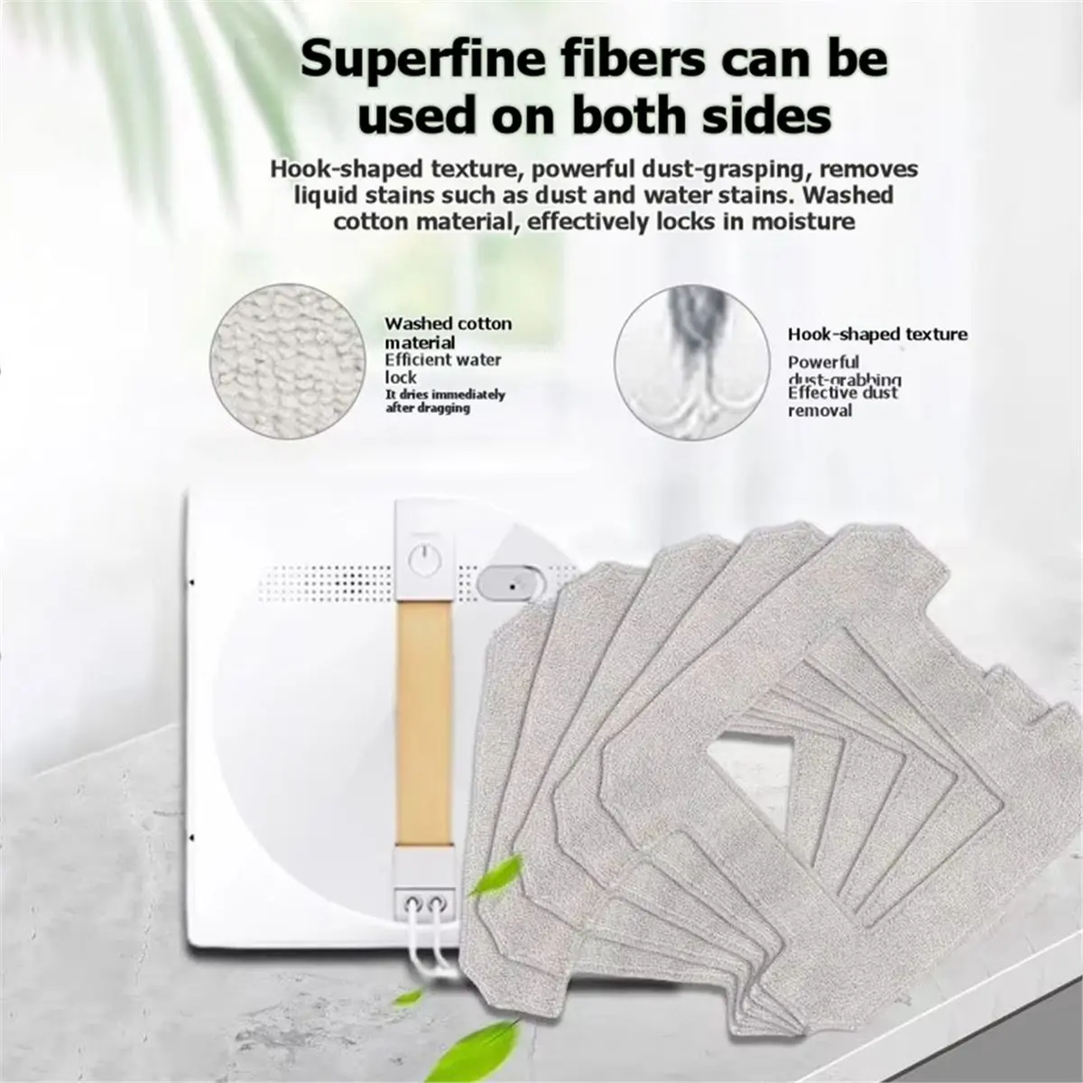 【High Quality】Cleaning Rag for Winbot W1S/Pro/W2/MINI Window Vacuum Cleaner Robot Washable & Reusable Mop Cloth SUMMER