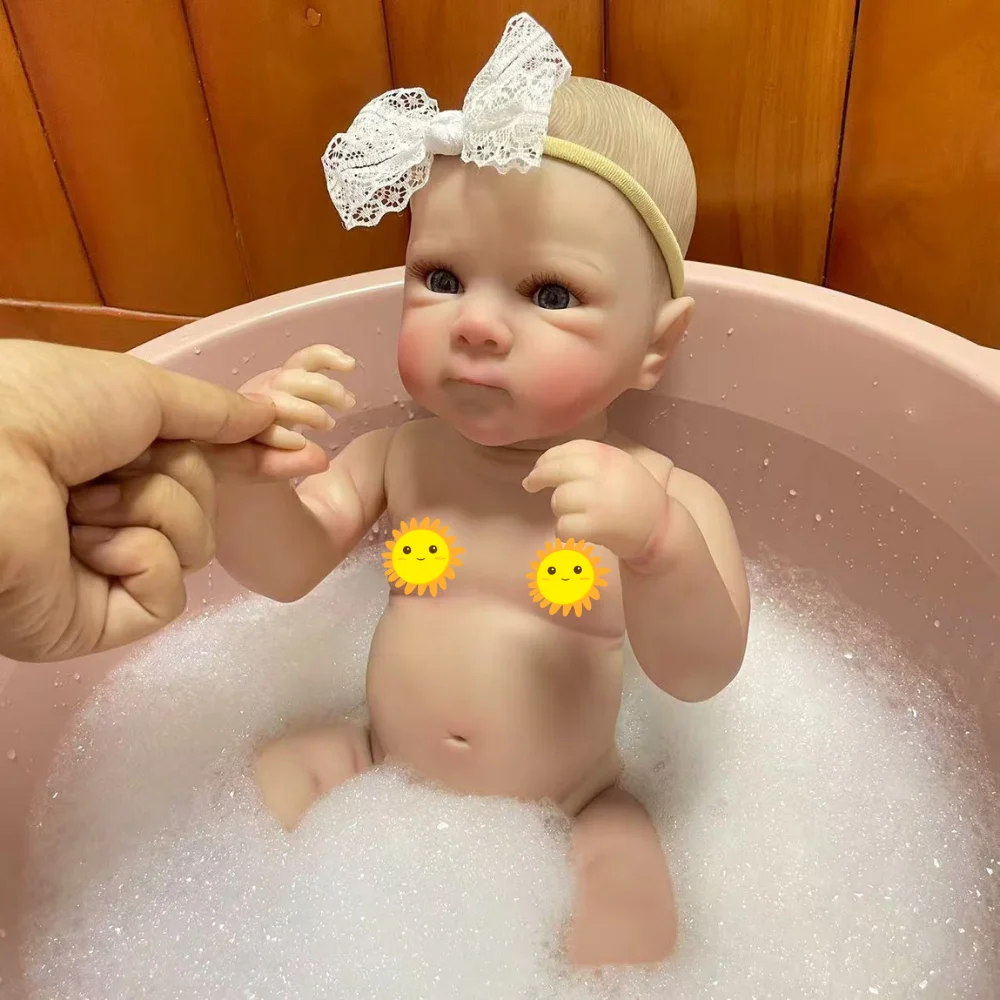 18Inch Finished Reborn Baby Doll Bettie Girl Full Body Silicone Vinyl Lifelike Newborn 3D Painted Skin Handmade Christmas Gift