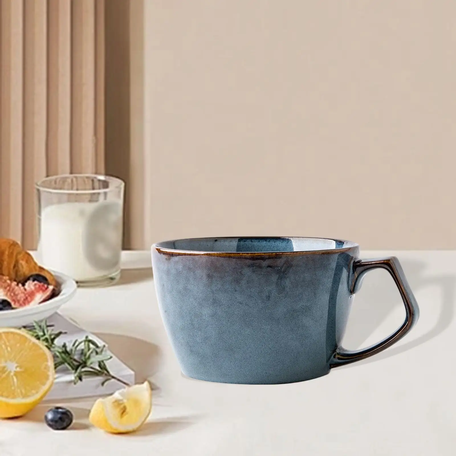 

Ceramic Coffee Mug Unique Drinking Utensils Breakfast Mug Large Fruit Ice Cream for Kitchen Parties Home Housewarming Gift Shop