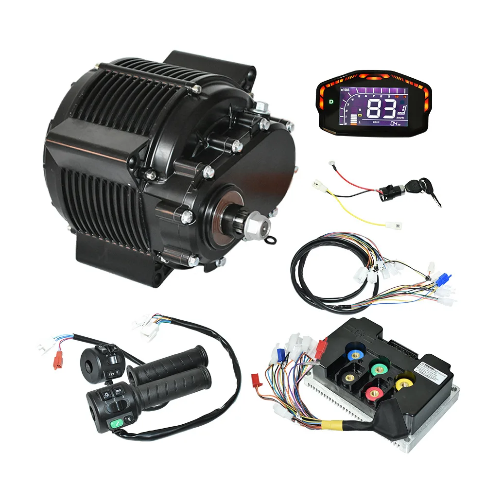 Hall version Quanshun central 9000W spline shaft with reducer QS165-60HV3 electric motorcycle middle drive motor kit