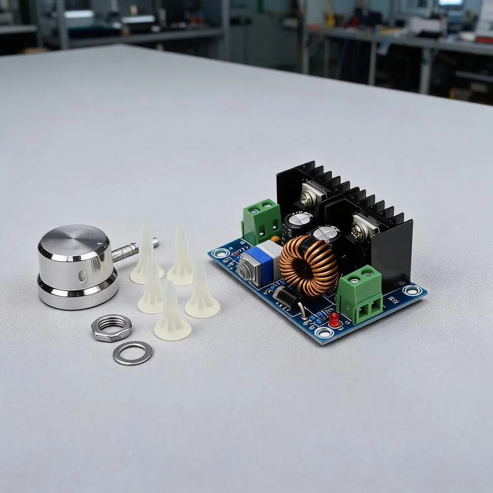 4pcs XL4016 Adjustable DC-DC Step Down Converter Module 1.25-36V Output Range 4-40V Input 8A 200W for Power Projects