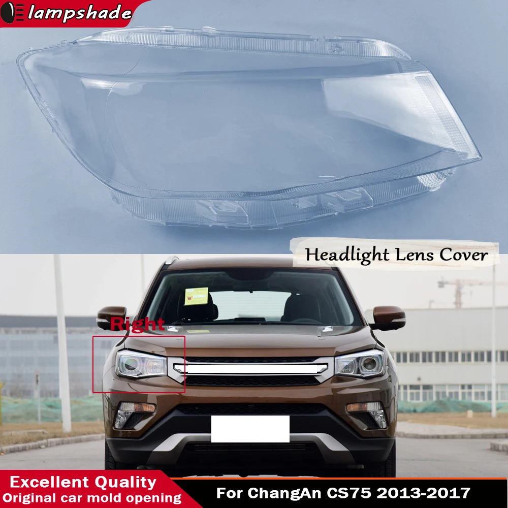 Auto Accessory Front Headlight Cover For ChangAn CS75 2013 2014 2015 2016 2017 Headlight Lens Shell Replace Original Lampshade