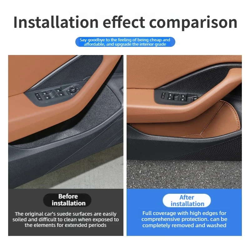 Car Door Slot Storage Box Mat Protection Pad Shockproof Storage Pocket Modified Accessories For VW Passat Magotan B9 2024-2026