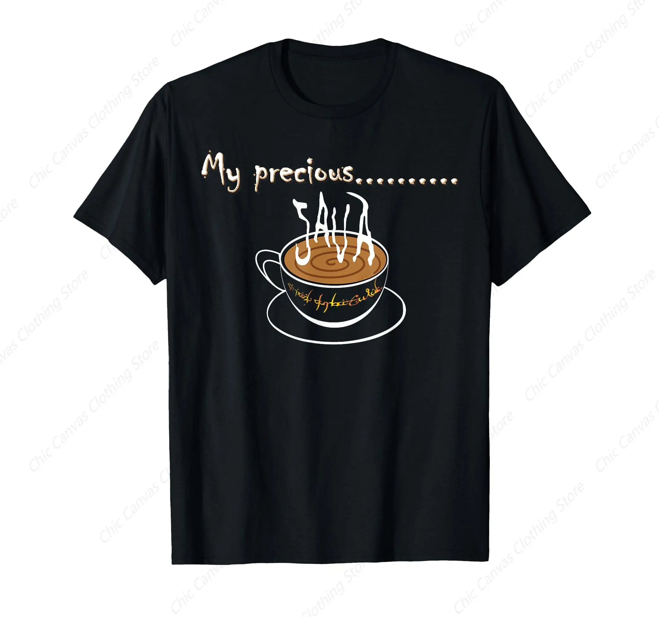 

Ladies, I Love Coffee T-Shirts My Precious Coffee Lover Gift Is A Fun Printed Simple Pure Cotton Casual Clothing