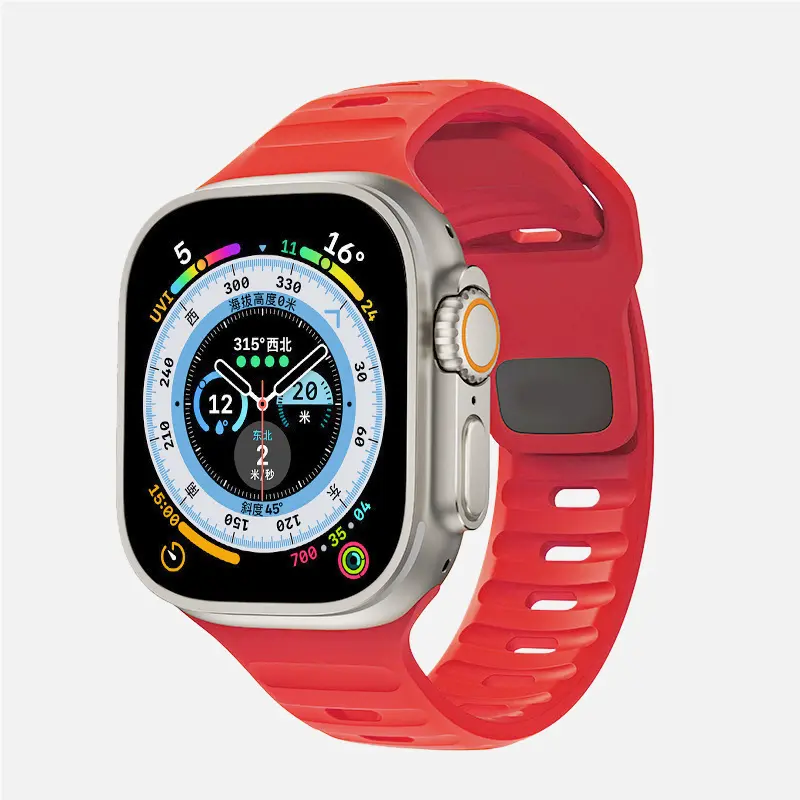 Strap For Apple Watch Band 49mm 44mm 45mm 41mm 40mm 42mm 38mm Soft Silicone Sport Bracelet iwatch Serise 8 7 SE 6 5 9 Ultra 49mm - Image 8