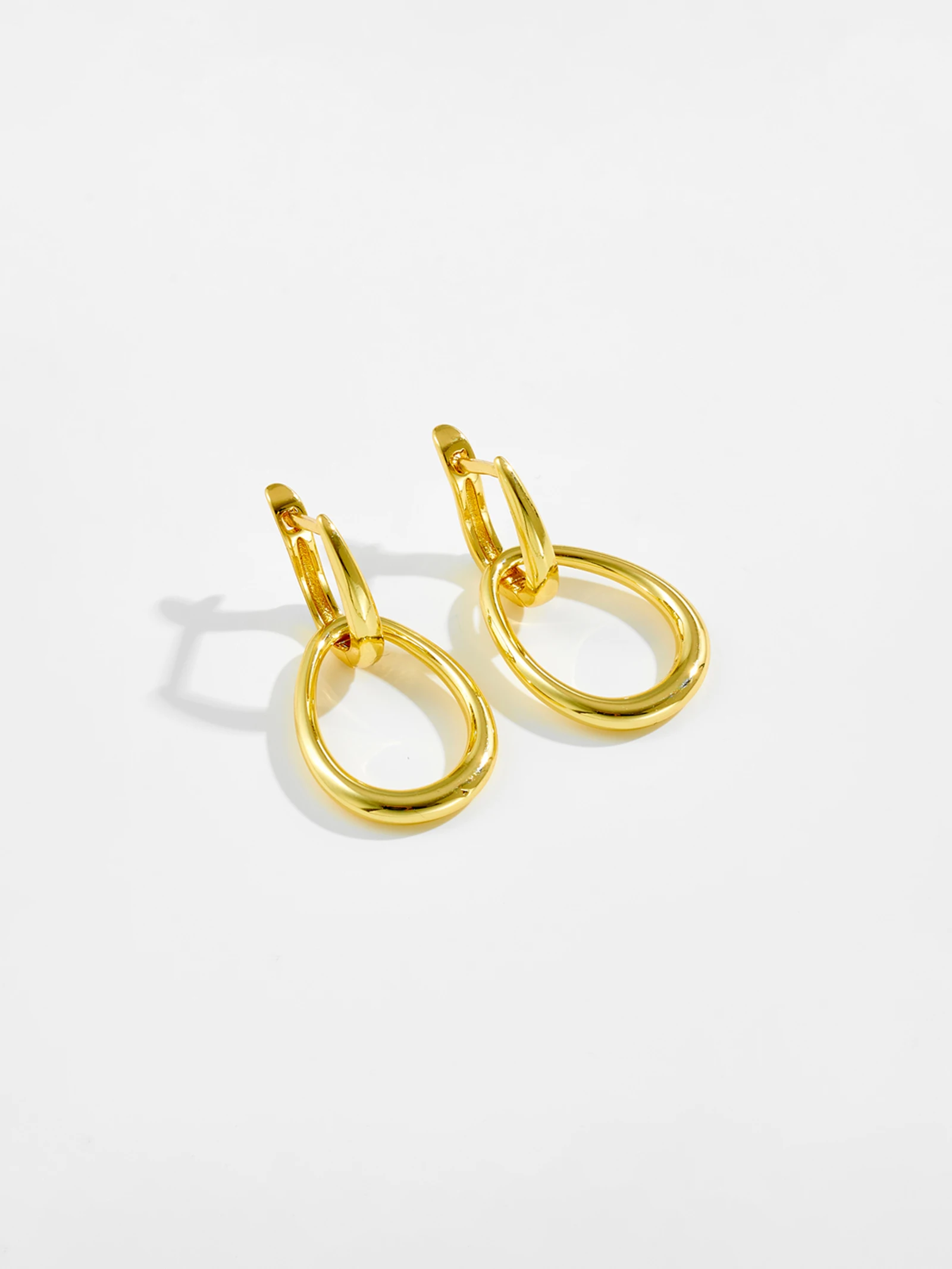 DPLAOPA 925 Sterling Silver Big Irregular Water Drop Shape Hoop Piercing Huggies Earrings Women Luxury Fine 2024 Party Jewelry