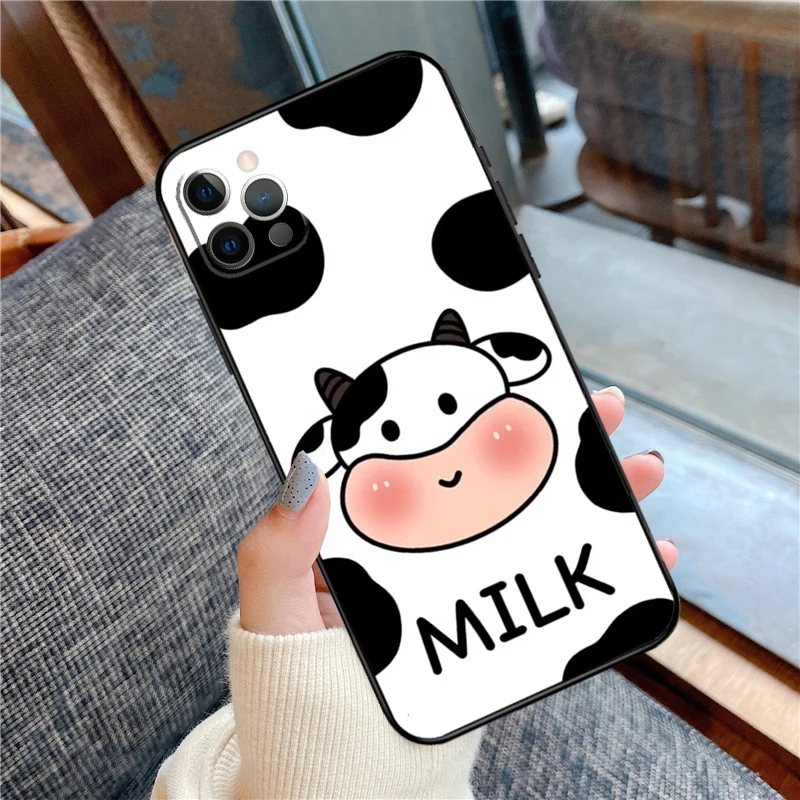 Dairy Cattle Cow Speckle Phone Case For iPhone 14 15 16 Pro Max 11 12 13 Pro X XR XS Max 14 Plus Soft Cover