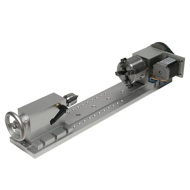 

80MM 3-jaw Chuck CNC Rotary Axis 4th Axis Tailstock Hollow Shaft for CNC Router Engraver Milling Machine