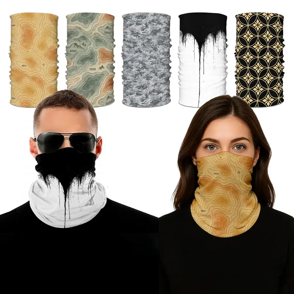 

Outdoor Cycling 3D Print Face Mask Fishing Climbing Breathable Quick-drying Neck Warmer Unisex Fashion Multifunctional Headwear