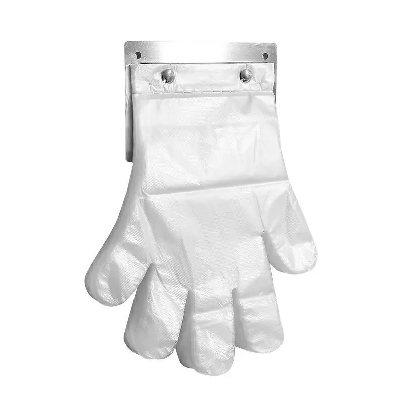 Stainless Steel Disposable Gloves Hole Hanging Gloves, Punch Free, Restaurant Gloves Rack, Wall Mounted, Food Grade, Thickening