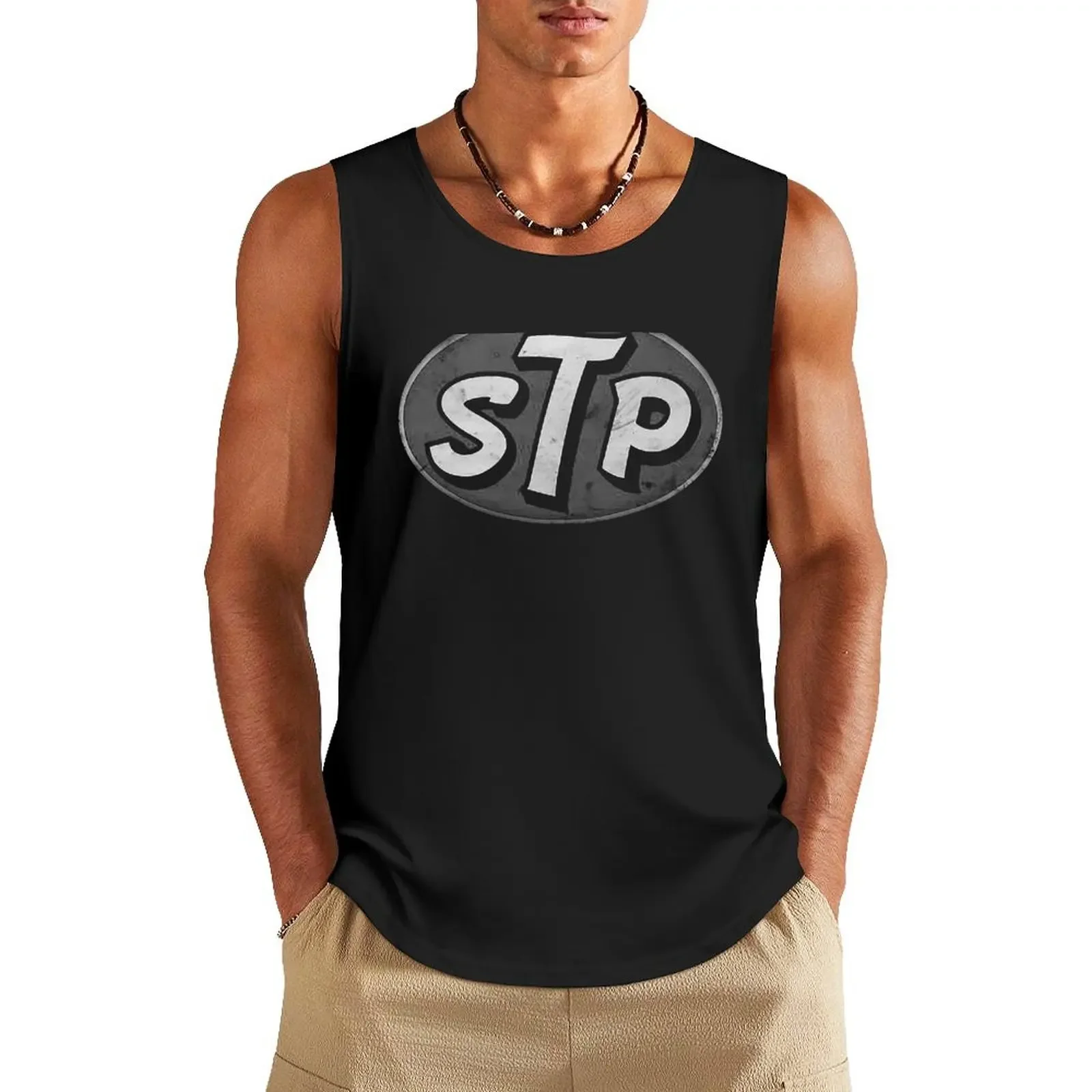

STP Logo Tank Top Men's vest best selling products Sports shirt man Men sleeveless tee