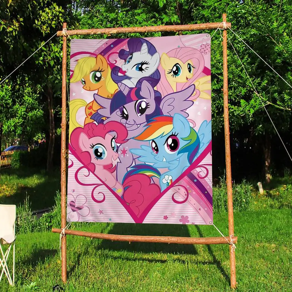 Cartoon My L-Little P-Pony Pink Printed Large Flag Art Science Fiction Room Home Decor Decor Banner