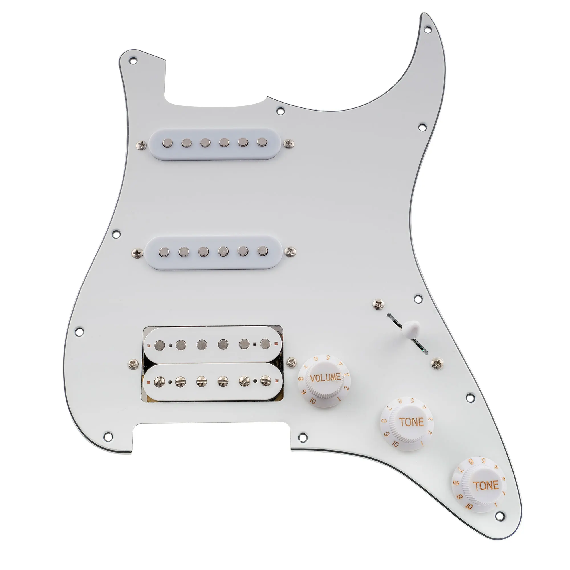 

Musiclily Basic Pre-wired Loaded ST-HSS Pickguard with Ceramic Pickups for ST Style Electric Guitar